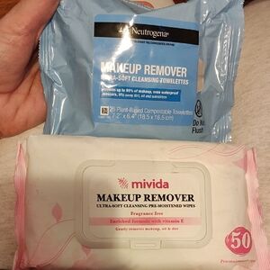 Neutrogena Makeup Remover &Mivida Makeup Remover Towelettes.